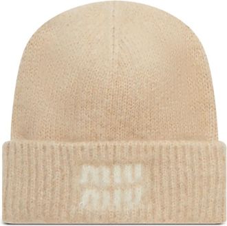 Miu Miu Cappello con logo - Toni neutri