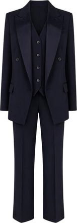 Max Mara Womens Suit Studio Blue Dress