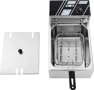 OEM Freidora El&eacute;ctrica, Acero Inoxidable, Calentamiento R&aacute;pido, Color Plata