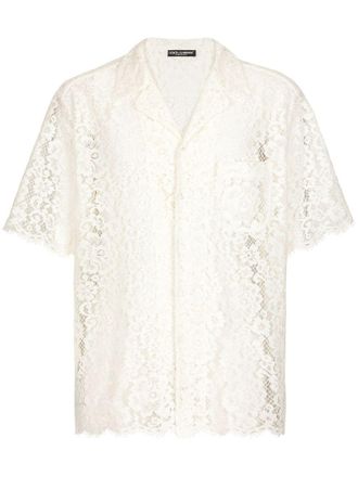 Dolce & Gabbana Camicia con pizzo - Bianco