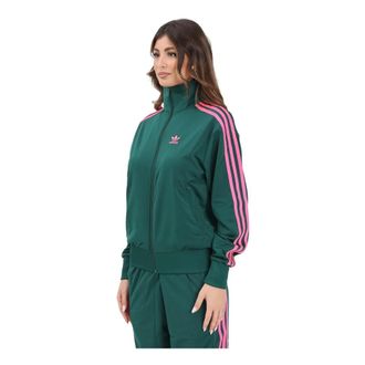adidas Hoodies & sweatvesten, Dames, Groen, XS, Polyester, Adicolor Classics Firebird Zip-through