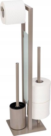 WENKO Rivalta Soporte Para Cepillo De Wc Negro Elegante Y Funcional