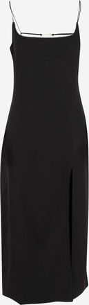 Jacquemus Black Black Logo Plaque Detail Dress