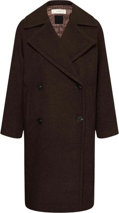 Inwear Double-Breasted Coat - Dames - Mantel - Bruin - 3XL - Jassen