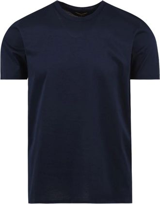 Moorer Mike-Jcl T-shirt - Heren - T-shirts - Blauw - L - Katoen - Tops