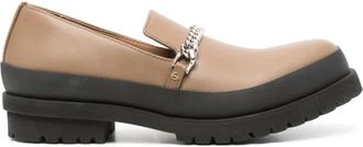 Stella McCartney Chian Gedetailleerde Loafers - Dames - Loafers - Bruin - 40 EU - Leer - Schoenen