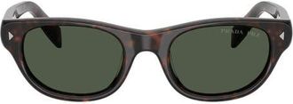 Prada 52mm Polarized Cat Eye Sunglasses in Havana/dark Grey Polar at Nordstrom