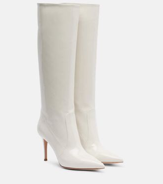 Gianvito Rossi Hansen 85 patent leather knee-high boots