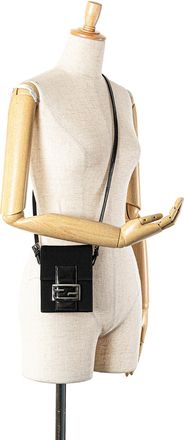 Fendi Pre-owned Womens Black Canvas Crossbody Bag Textile - One Size