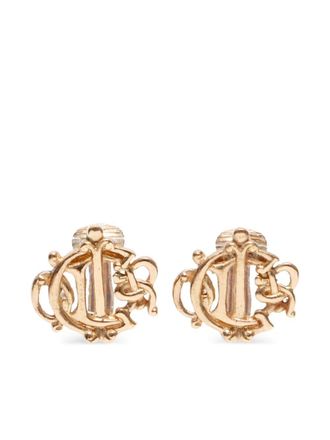 Dior Orecchini a clip con logo - Oro