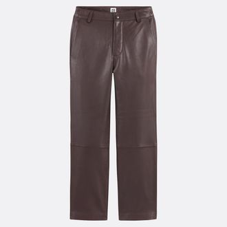 La Redoute Collections Rechte broek van schapenleer, 7/8 lengte