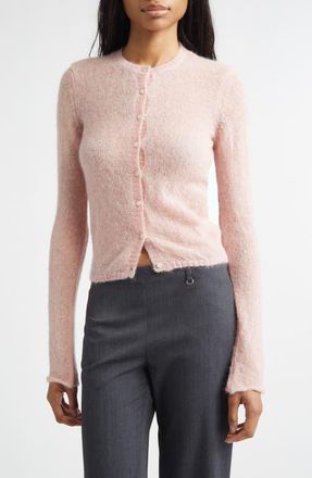 Paloma Wool Tantal Mohair & Alpaca Blend Cardigan in Pink at Nordstrom, Size X-Small