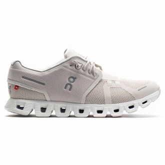 On Cloud 5 Textile Synthetic Womens Running Trainers - Pearl White - Size:UK 6.5
