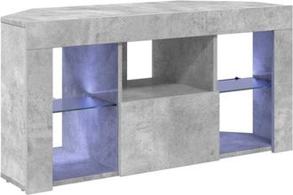 vidaXL Corner LED TV Cabinet Concrete Grey 103 x 40 x 50 cm vidaXL