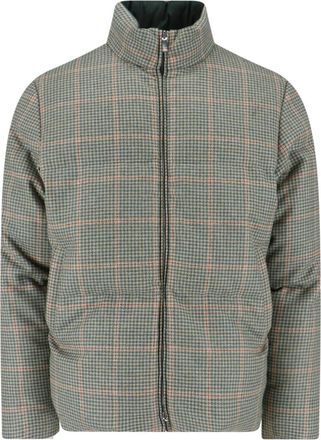 Thom Browne Houndstooth Reversible Down Jacket - Green/Black