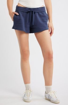 BP. Foldover Fleece Mini Sweat Shorts in Navy Indigo at Nordstrom, Size Xx-Small