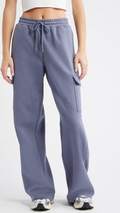 BP. Baggy Wide Leg Cargo Sweatpants in Grey Folkstone at Nordstrom Rack, Size X-Large