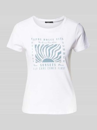 Zero T-Shirt mit Label-Print in Weiss, Gr&ouml;&szlig;e 42