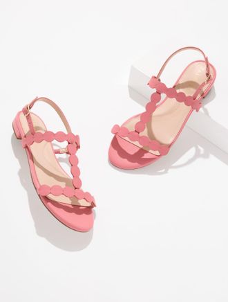 Talbots Keri Dot Vachetta Sandals - Mauve Glow - 10 1/2 M Talbots
