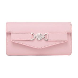 Versace Medusa 95 Leather Clutch - female - Versace - Clutches - Pink - ONE SIZE - Bags