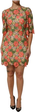 Dolce & Gabbana Mini A-lijn Jurk - Dames - Korte kleedjes - Veelkleurig - S - Katoen - Kleedjes