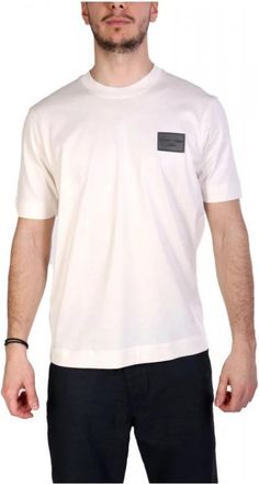 Emporio Armani T-Shirt Logo Milano - Heren - T-shirts - Wit - L - Tops