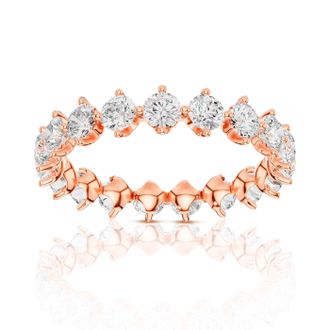 Vir Jewels 2 cttw Lab Grown Diamond Eternity Ring Wedding Band in 14K Rose Gold For Women