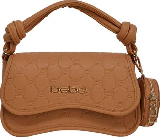 Bebe Romina Embossed Satchel with Zip Pouch in Camel at Nordstrom Rack