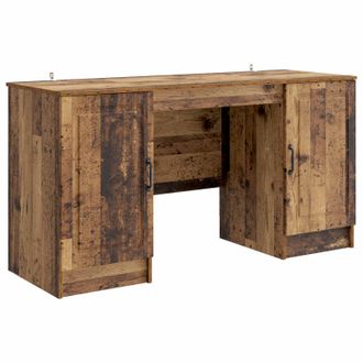 vidaXL Escritorio Con Estante Madera Envejecida 142,5 X 50 X 75 Cm Vidaxl
