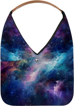 Generic Charming Starry Sky Reusable Lightweight Grocery Bags - Foldable Into Compact Pouch, Washable & Sturdy, Multipurpose for Shopping and Travel