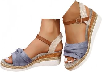 Generic Espadrilles Womens Wedges Orthopedic Sandals Orthopedic Sandals for Women Comfortable Platform Espadrille Shoes Dressy Summer Open Toe Ankle Strap Low