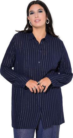 STUDIO UNTOLD Womenswear Plus Size Curvy Sparkling Pinstripe Blouse navy 50+ 836531740-50+