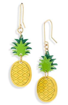 Leith Pineapple Drop Earrings in Yellow Multi- Gold at Nordstrom Rack