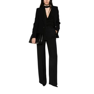 BABYLON Wijde Broek - Dames - Broeken - Zwart - Maat: 2XL Polyamide