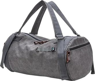 Generic Compatible For Men Backpacks Large Capacity Travel Bag Man Mountaineering Backpack Male Waterproof Canvas Bucket Shoulder Bags(Grey)