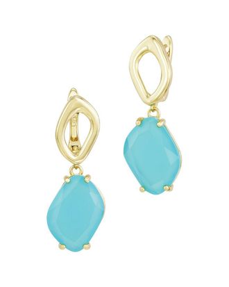 Savvy Cie Jewels 14K Plated Cz Drop Earrings