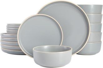 Gibson Home Zuma 18 Piece Dinnerware Set in Grey at Nordstrom