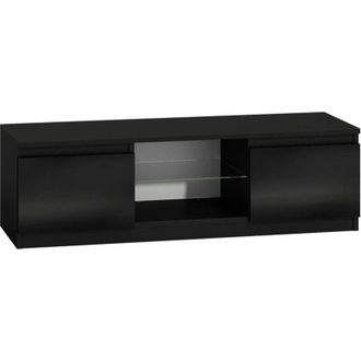 OEM Tivoli - Mueble Tv Moderno - 120x40x36cm - 2 Nichos + 2 Puertas - Almacenaje Tv/audio - Negro