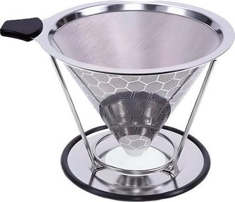 OEM Filtro De Caf&eacute; Reutilizable 2 En 1 De Acero Inoxidable, Nuevo Modelo, Cafetera De Goteo, Acero Inoxidable, Camping, Barista, Espresso