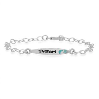 Jessica Elliot Womens Colorful Words Enamel Bracelets - Dream In Sterling
