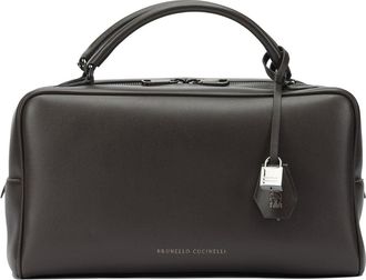 Brunello Cucinelli Boston Explorer Handbags Marrone-Donna