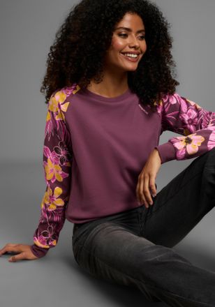 Kangaroos Sweatshirt KANGAROOS, Damen, Gr. 32/34, beere, Interlock, Obermaterial: 100% Baumwolle. B&uuml;ndchen: 95% Baumwolle, 5% Elasthan, bequem h&uuml;ftlang, Rundhal