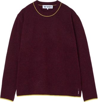 Sunnei round-neck long-sleeve sweater - Red