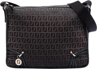 Fendi Pre-owned Cross Body Bags, female, Brown, Size: ONE SIZE Pre-owned Canvas Crossbody Bag