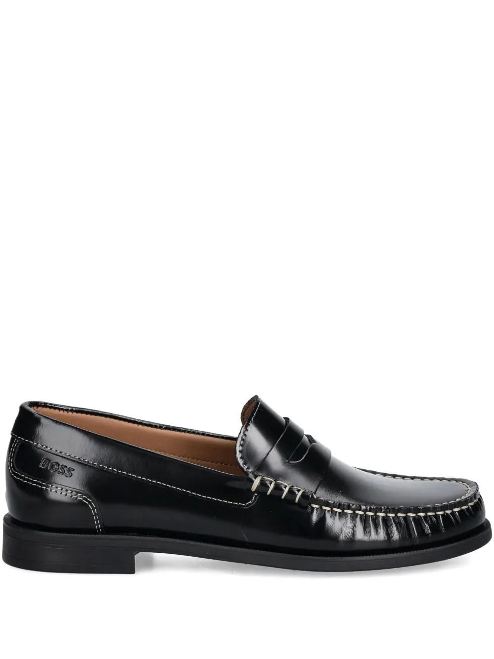 HUGO BOSS: Black Leather Slip-On Shoes now up to −62  display picture 3