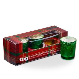 Tag Christmas Fir Mercury Votive Candle - Scented Holiday Decor in Green at Nordstrom