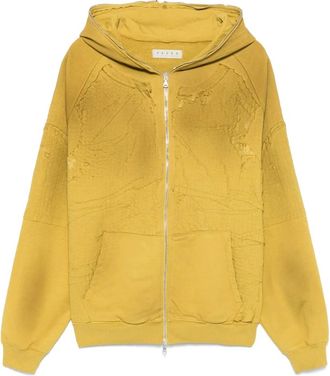 Paura Idris Full Zip Hoodie - Heren - Vesten met rits - Geel - M - Katoen - Hoodies & sweatvesten