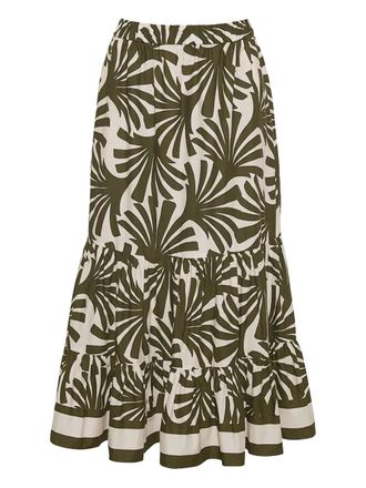Cara Cara Chase midi skirt - women - Cotton - S - Neutrals