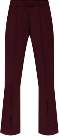 The Attico Geplooide broek - Dames - Wijde Broeken - Rood - XS - Wol - Broeken