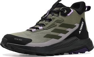 adidas Terrex Anylander Mid Top Rain.RDY Hiking Shoes Womens Climbing Shoes Olive Strata/Night Cargo/Black : 11 B - Medium, Textile